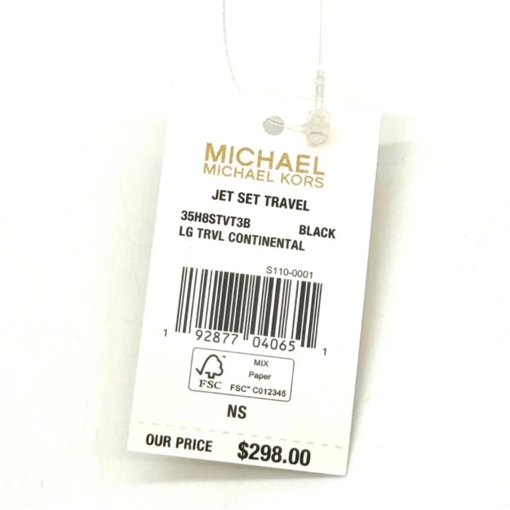 Michael Kors Large Continental Wallet Black Signature